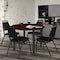 Kee Round Tables > Breakroom Tables > Kee Square & Round Tables, Wood, Metal Top, Mahogany TB48RNDMHBPBK - alternate 3